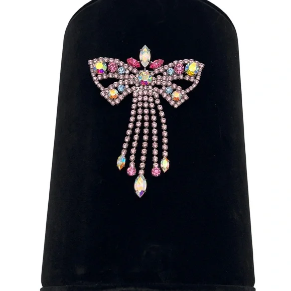 🔶NICKY BUTLER FASHION COLLECTIBLE Crystal Butterfly Bow Brooch ONE OF A KIND NB - Picture 5 of 13